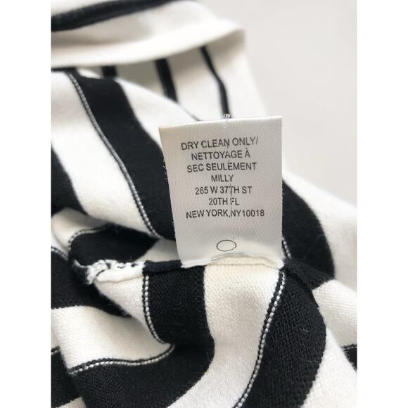 Milly New York Degrade A Line Striped Dress Size Small Black White Measurements - Picture 6 of 7